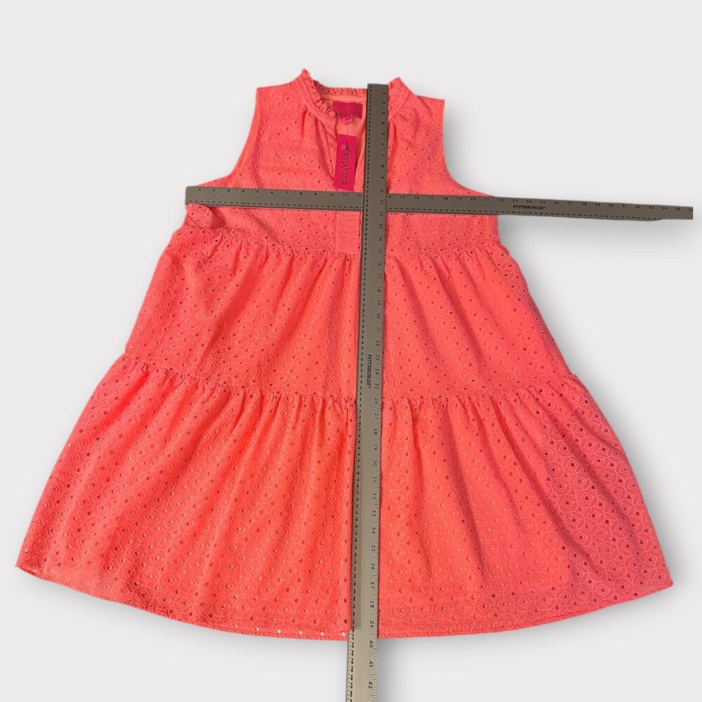 Lilly Pulitzer Women's NOVELLA DRESS Coral Mini Medallion Chiffon New w/Tags XL - Picture 6 of 8